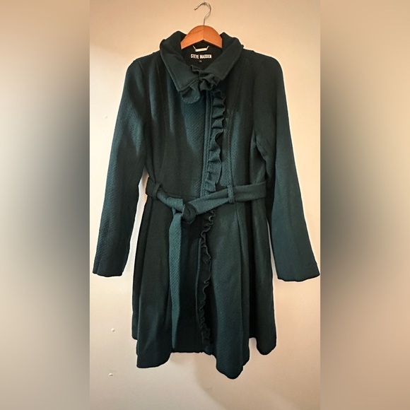 Steve Madden Jackets & Blazers - Steve Madden Women’s Belted Coat – Teal Green, Size Large